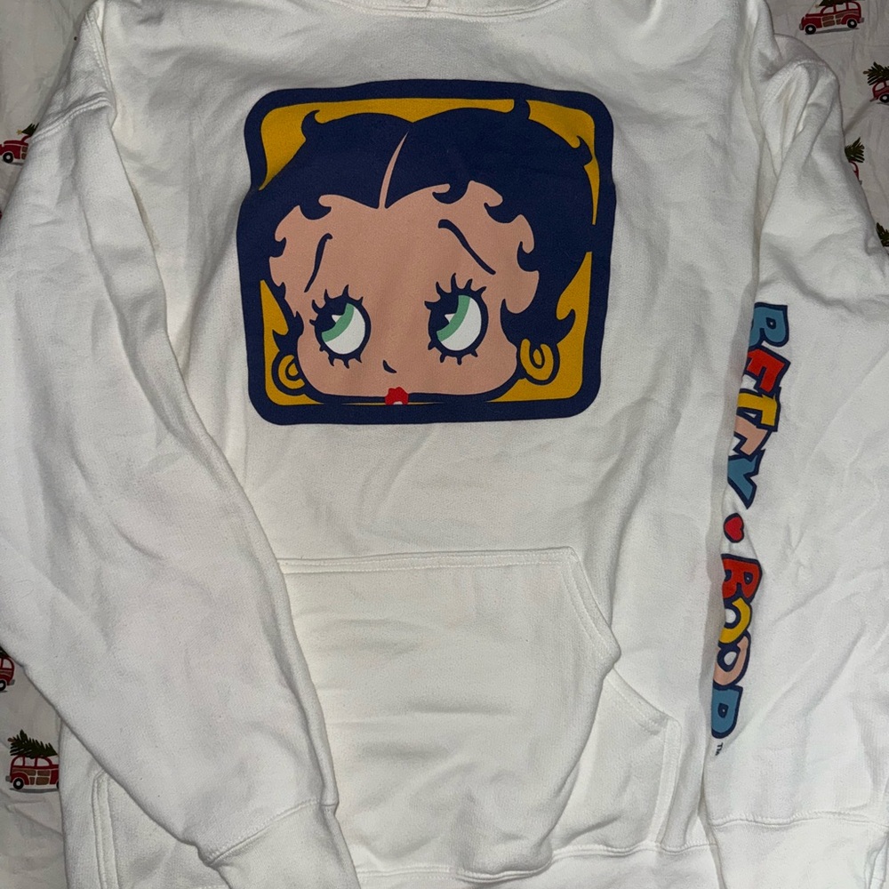 Betty Boop White Hoodie